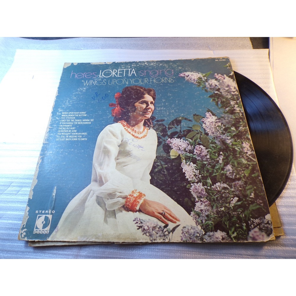 Loretta Lynn Wings Upon Your Horns Vinyl LP Decca DL 75163 Vintage Country 1970